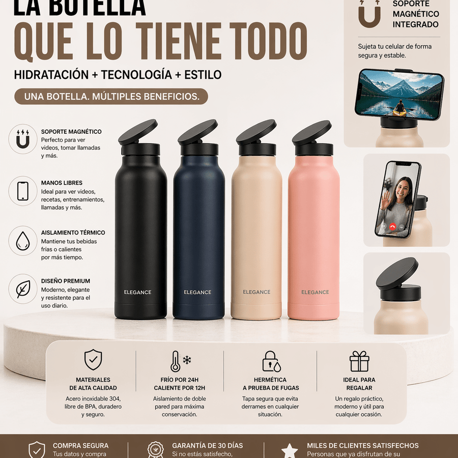 Botella Viral MagSafe con Soporte Magnético