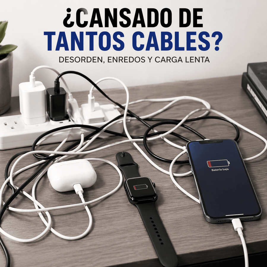 Cargador inalámbrico 3 en 1