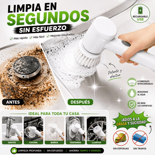Cepillo Eléctrico Multifuncional de Limpieza