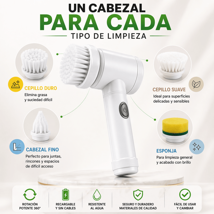 Cepillo Eléctrico Multifuncional de Limpieza