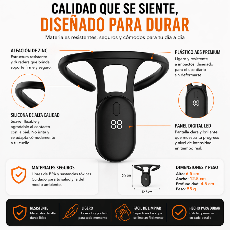 Corrector de Postura Inteligente para Cuello y Espalda