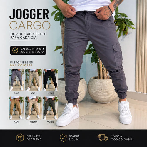 Jogger Cargo en Dril para Hombre