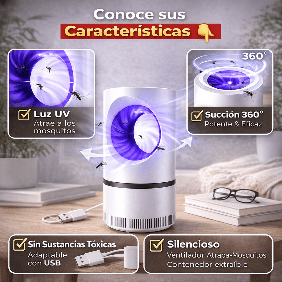 Lámpara Atrapa Mosquitos UV Eléctrica