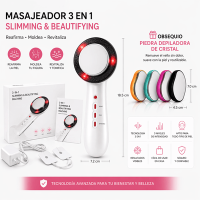 Reafirma y Moldea tu figura desde casa - masajeador corporal 3 en 1 pro