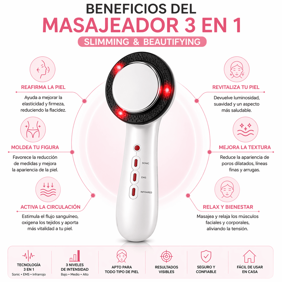 Reafirma y Moldea tu figura desde casa - masajeador corporal 3 en 1 pro